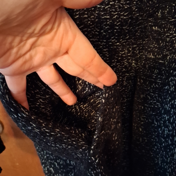 💕 NEW! Eddie Bauer Lounge Around open-front cardigan black/white L $90 NWT - Picture 11 of 16